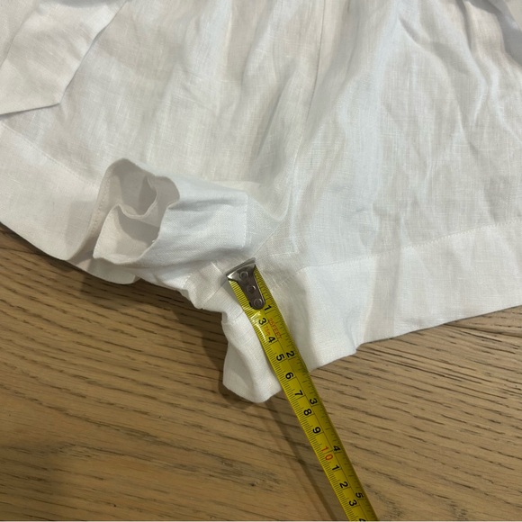 Eberjey White Linen Front Tie Edu Shorts - Picture 8 of 10